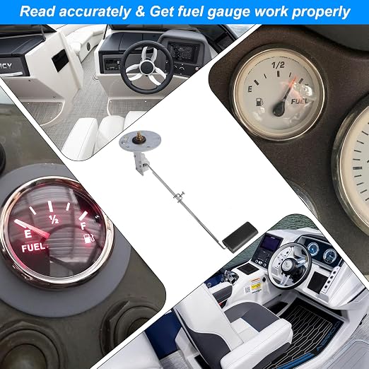 Marine Fuel Tank Sending Unit,Boat Fuel Sending Unit for Marine 4-28 Inch Depth RV Car Truck Tanks 33-240ohms Gas Gauge Water Tank Level Sender