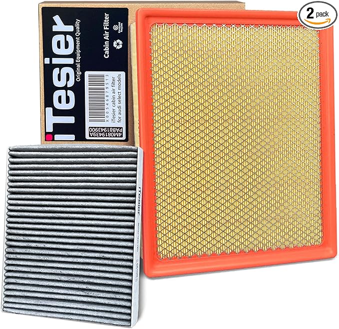 Cabin & Engine Air Filter kit for Tacoma (2024 2025 2026) 2.4L, 4Runner (2025-2026) 2.4L, Replaces 17801-0P050, 87139-50110
