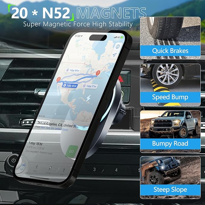 CLEC for BMW X3 2018-2021 Magnetic Wireless Charger Car Phone Holder Mount Custom Fit for BMW Car Accessories 15W Fast Charging Car Phone Holder Wireless Charger