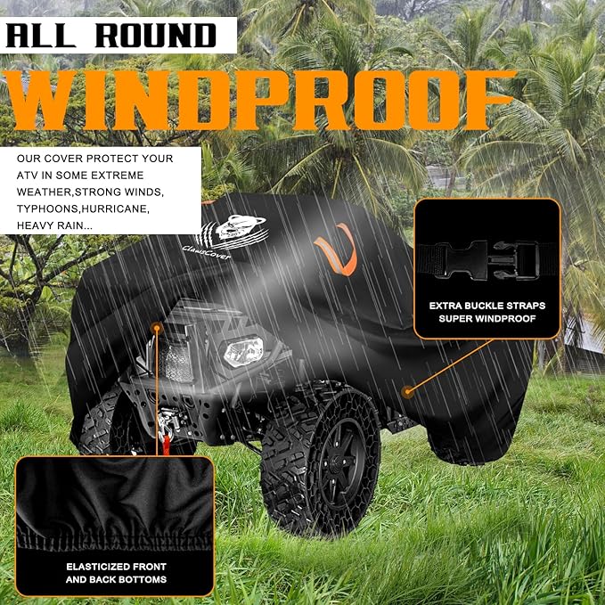 ClawsCover ATV Quad Covers 88 Inch XXL(Plus) Waterproof Outdoor Heavy Duty Oxford Cloth 4 Wheeler Accessories Fadeless Windproof All Weather Protection for Polaris Can am Kawasaki Honda Yamaha Suzuki