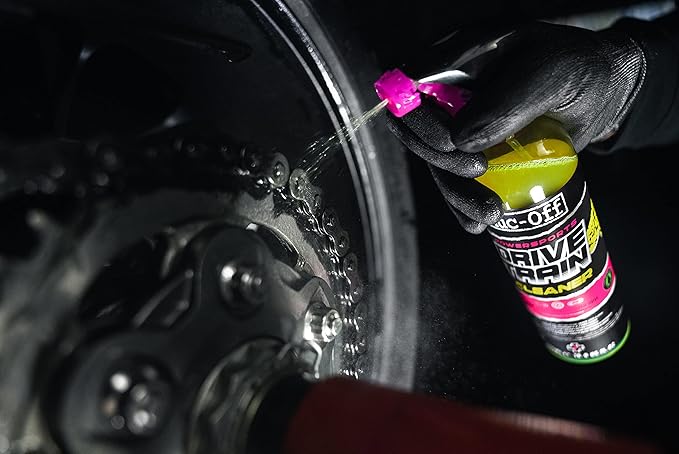 Muc-Off Powersports Drivetrain Cleaner 16.9 fl oz | Pro-Strength Chain Cleaner Kit for Motorcycles, ATVs, and UTVs
