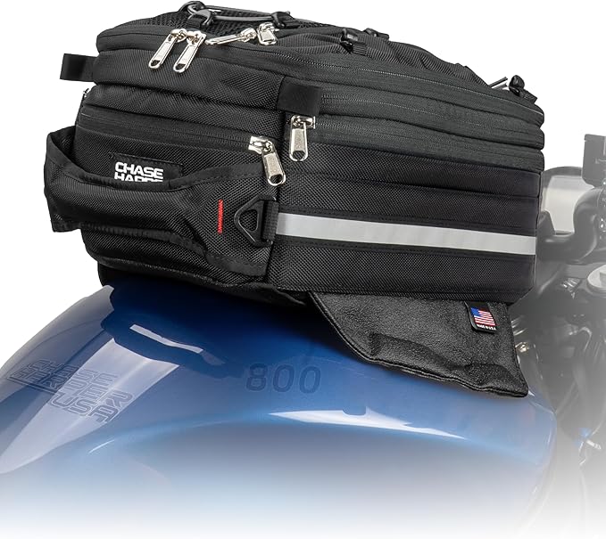 Chase Harper USA 800 Magnetic Tank Bag - Water-Resistant, Tear-Resistant, Industrial Grade Ballistic Nylon with Anti-Scratch Rubberized Polymer Bottom and Super Strong Neodymium Magnets
