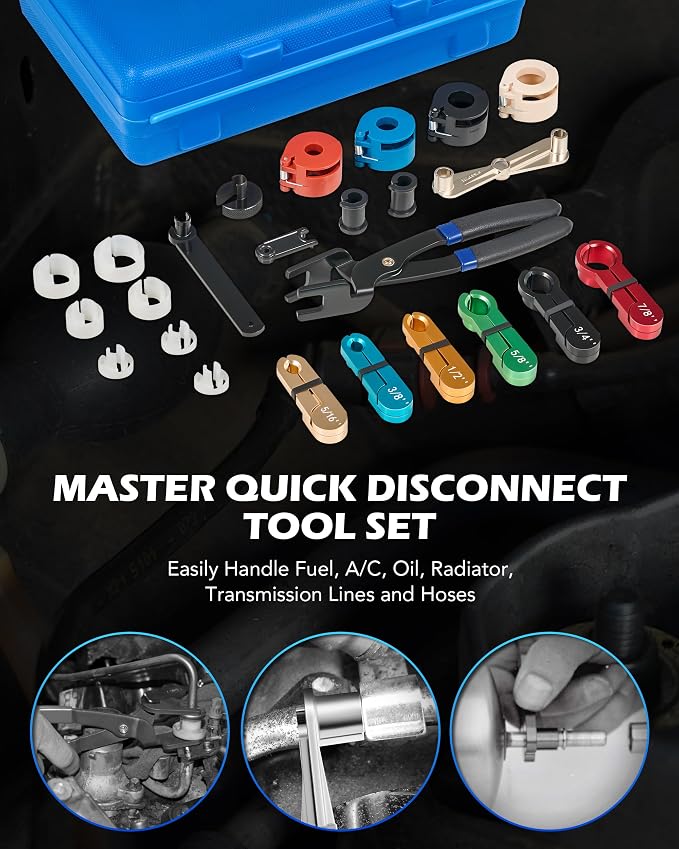 Orion Motor Tech 10pc Snap Ring Pliers Set & Fuel Line Disconnect & Hose Clamp Pliers Tool Set, Bundle