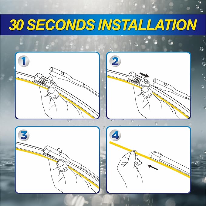 5 PLUS® Silicone Windshield Wipers Replacement for 2007-2017 VW Volkswagen Tiguan Wiper Blades(Set of 3),Automotive Replacement Windshield Wiper Blades For My Car-24"/21"/13"