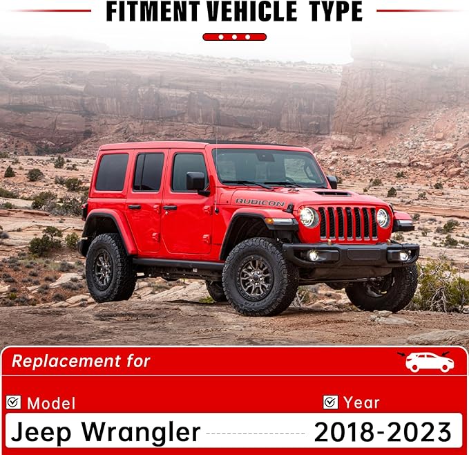 Windshield Wiper Blades Replacement for Jeep Wrangler JL 2018 2019 2020 2021 2022 2023 Original Factory Quality Front Rear Wipers Blade Set for My Car - 16" 16" 12" (Pack of 3)