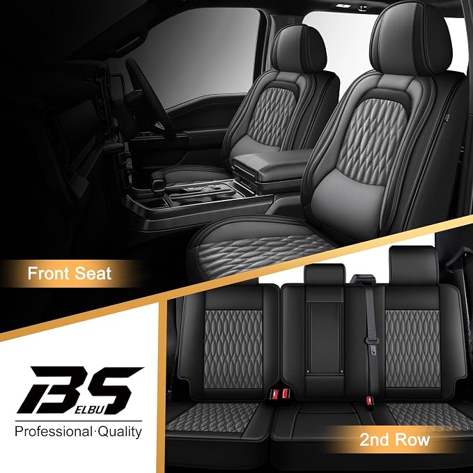 for Ford 2025 2026 F150 Seat Covers 2009-2026 F250 F350 F450 2017-2026 | Premium Handmade Leather Waterproof Fits Not Only SuperCrew Lightning King Ranch Platinum Tremor SVT Raptor