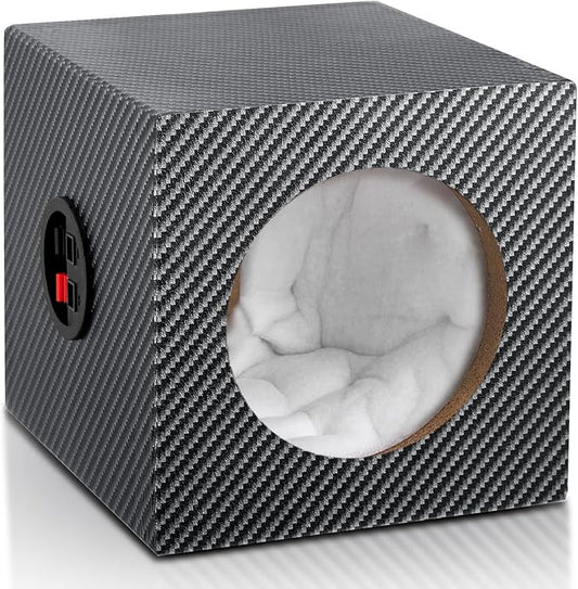 6.5in Speaker Enclosures, Premium Wooden Car Box Speaker Cabinets w/Sound-Absorbing Cotton & Speaker Spikes Pads Mat, American Car Audio Enclosures for Great Sound Quality for Home, Vehicle
