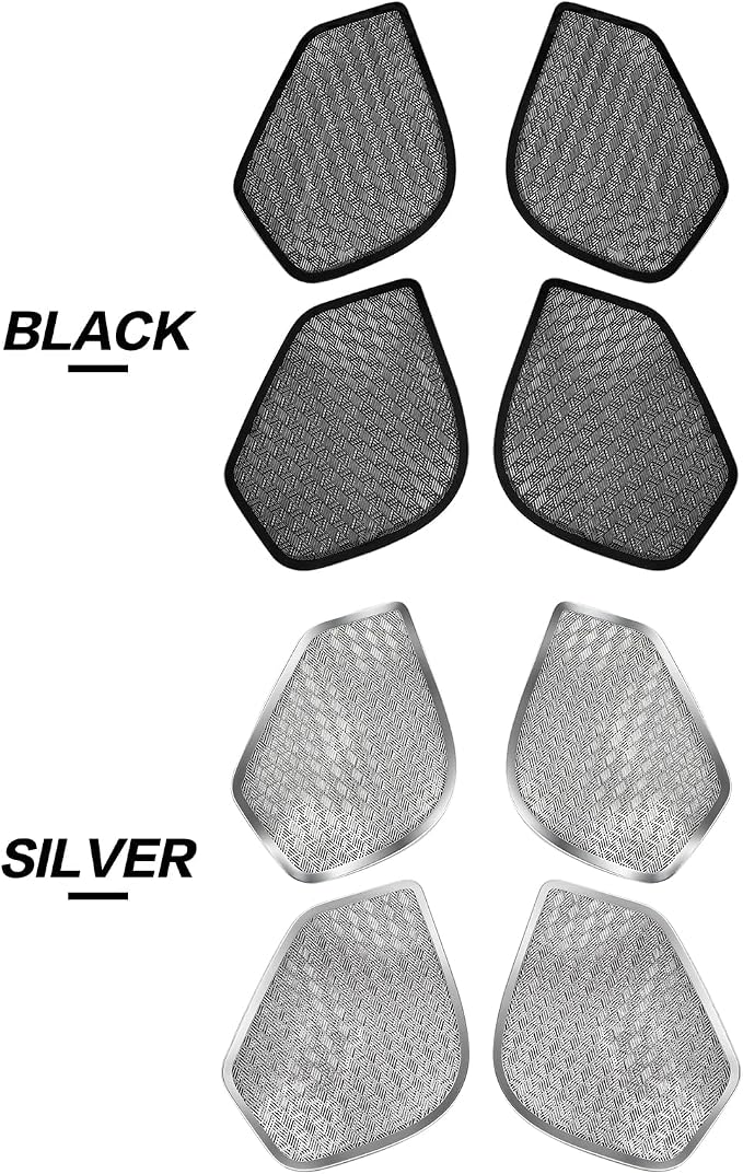 YOUTOOCAR Stainless Steel Door Speaker Decoration Covers Trim Compatible with Kia Telluride 2026 Accessories (Silver)