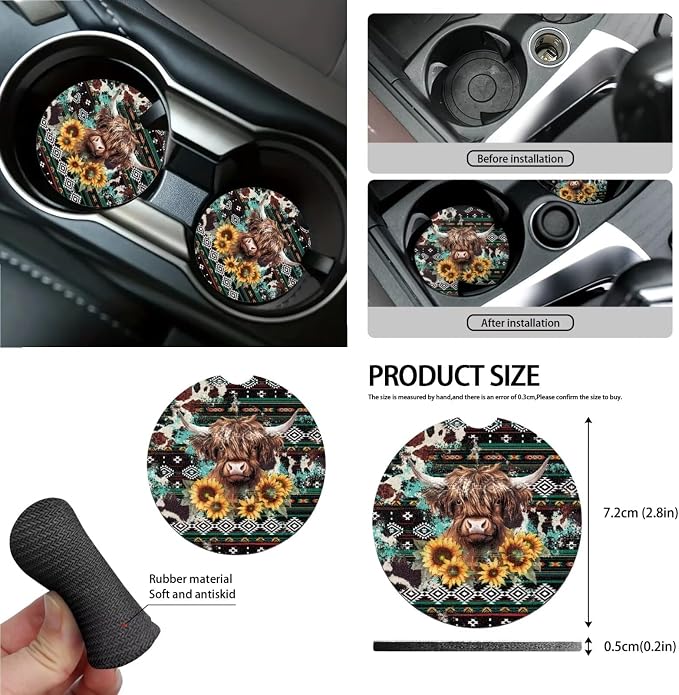 Aztec Tribe Cattle Print Car Seat Cover Sets Car Steering Wheel Cover Seat Belt Cover Trash Bin Air Vent Storage Box Front Rear View Mirror Car Cup Holder Keychain 15Pcs Car Accessories