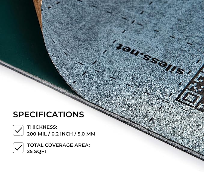 Siless Hybrid 3in1 200 mil 25 sqft Car Sound Deadening mat - Butyl Automotive Sound Deadener - Noise Insulation and Vibration Dampening Material