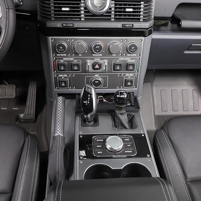 Front Center Console Mat Compatible with INEOS Grenadier 2020-2025 Accessories, Center Console Bin Anti Slip Silicone Mat, Insert/Bottom Center Console Organizer Compartment Slot Liner Mat (Black)
