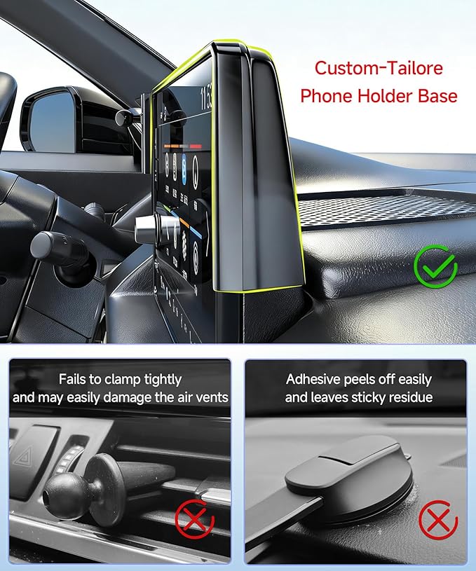 Qi2.2 Max 25W Fast Wireless Car Charger Phone Holder for 2025-2026 Volvo XC60/XC90 11.2-Inch Screen, Magnetic Phone Mount Compatible with MagSafe