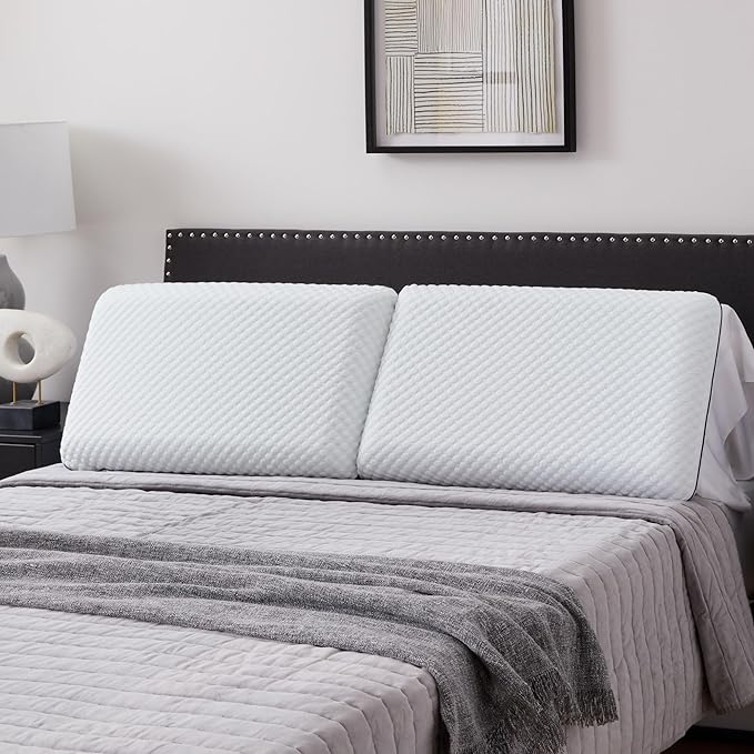 WEEKENDER Gel Memory Foam Pillow - King Size - 2-Pack - Medium Firm Feel - Neck & Shoulder Support - For Back & Side Sleepers - Home, Hotel, & Hospital Essentials