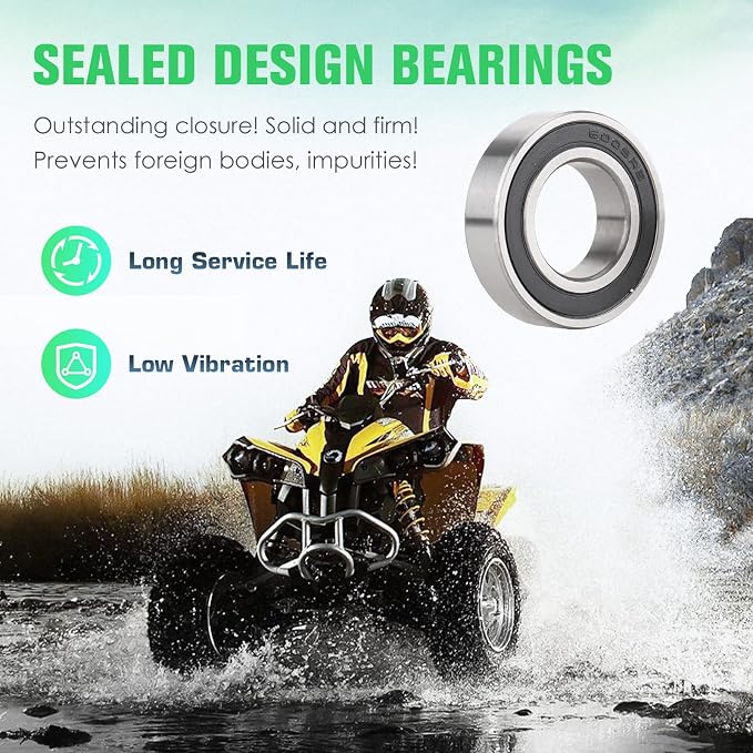 Youxmoto Front CV Axle & Wheel Bearing for Kawasaki 4x4 Mule 4010 2009 2010 2011 2012 2013-2022; 2510 Diesel 2000-2002; 4x4 Mule 3010 2001-2008; CV Axle Drive Half Shaft 39158-1102, 59266-0034