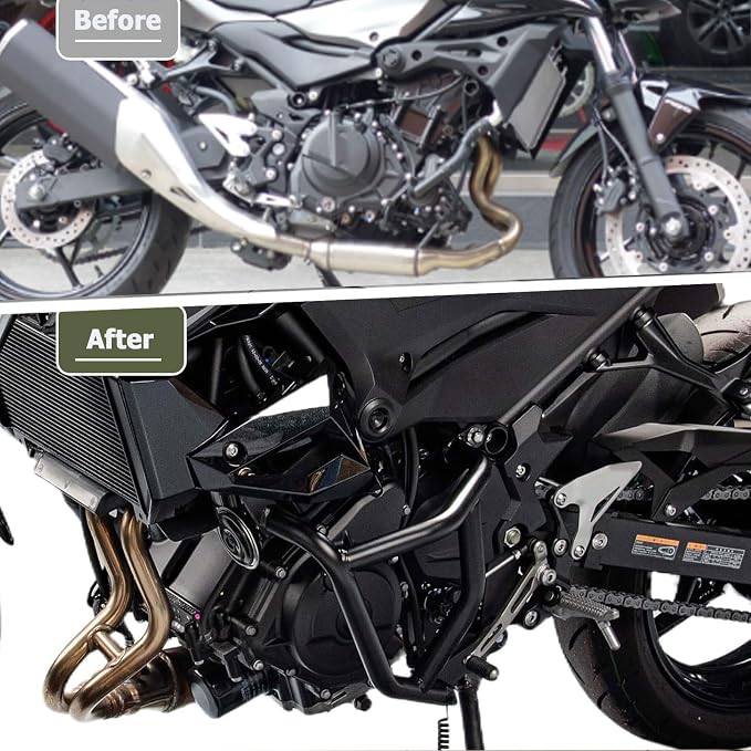Motorcycle Highway Freeway Crash Bar Bumper Body Kits Falling Protector Compatible for Ka&wasaki Z250/Z400(2018-2024)&Z500/Z500SE ABS 2025 Engine Guard