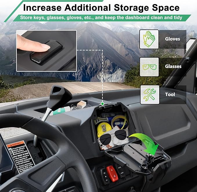 Electronic Device Holder for CFMOTO UFORCE 1000, Adjustable Navigator Tablet Mount GPS Phone Holder with Storage Box for CFMOTO UForce 1000 2019-2025/1000 XL 2022-2025 Accessories