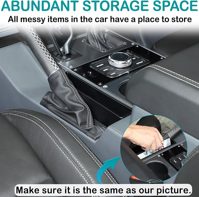 Auto Gear Shifter Console Right Side Storage Box Compatible with Ineos Grenadier 2020-2025 ABS Car Handbrake Console Side Storage Box Interior Accessories