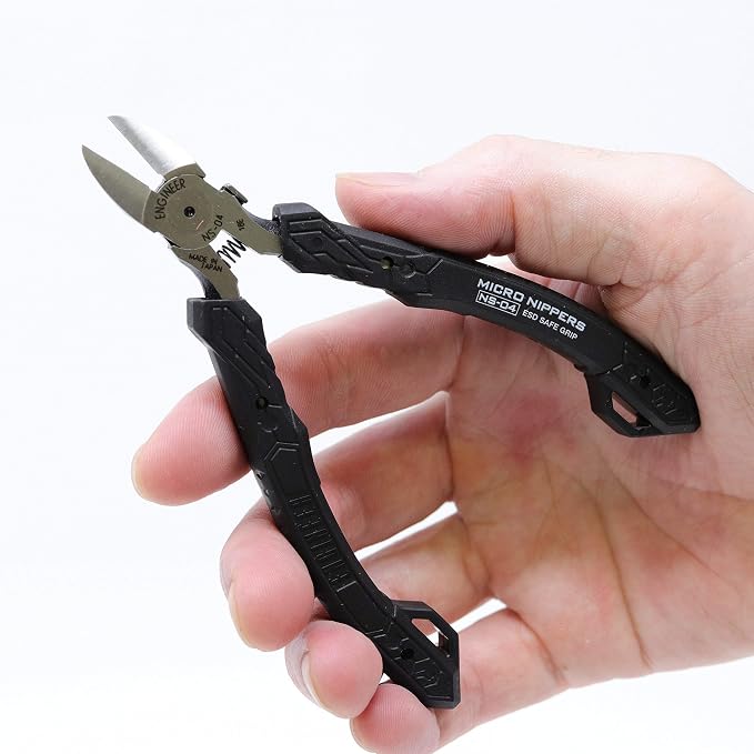 Engineer PS-03 Miniature Needle Nose Pliers + NS-04 Micro Nippers + NZ-05 Chip Cutter Best Mini pliers sets for any type of electronics repairs
