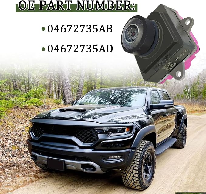04672735AB 04672735AD Rear View Camera Compatible with Dodge Ram 2500 3500 6.4/6.7L 2019-2023,Reverse Backup Camera Assist Camera Reversing Camera