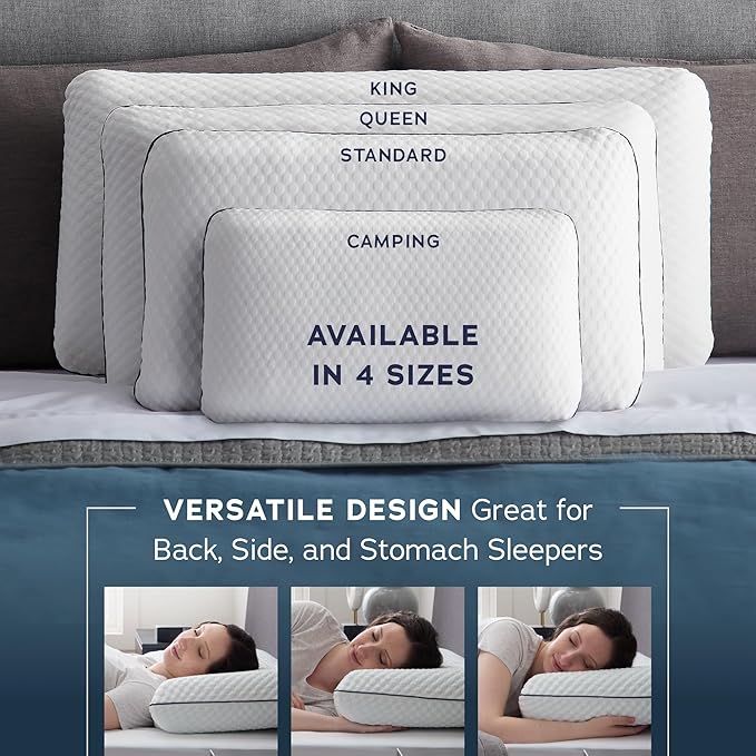 WEEKENDER Gel Memory Foam Pillow - King Size - 2-Pack - Medium Firm Feel - Neck & Shoulder Support - For Back & Side Sleepers - Home, Hotel, & Hospital Essentials