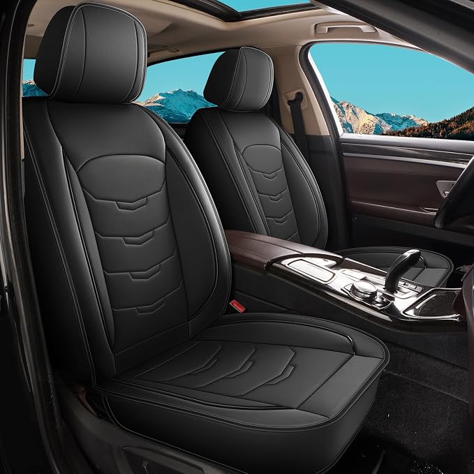 Car Seat Covers Fit for Chevrolet Chevy Trax 2024 2025 2026 Full Set Luxury Leather Seat Cushion Waterproof Automotive Seat Protectors(5 Seat,Black)