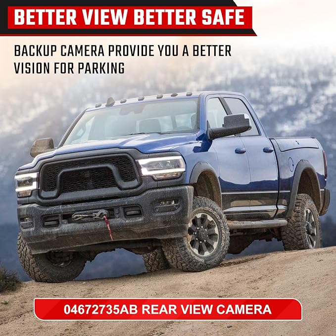 04672735AB Backup Camera Rear View Camera,Fit for Dodge Ram 2500 3500 6.4/6.7L 2019-2023 Parking Park Assist Camera Replaces #04672735AD