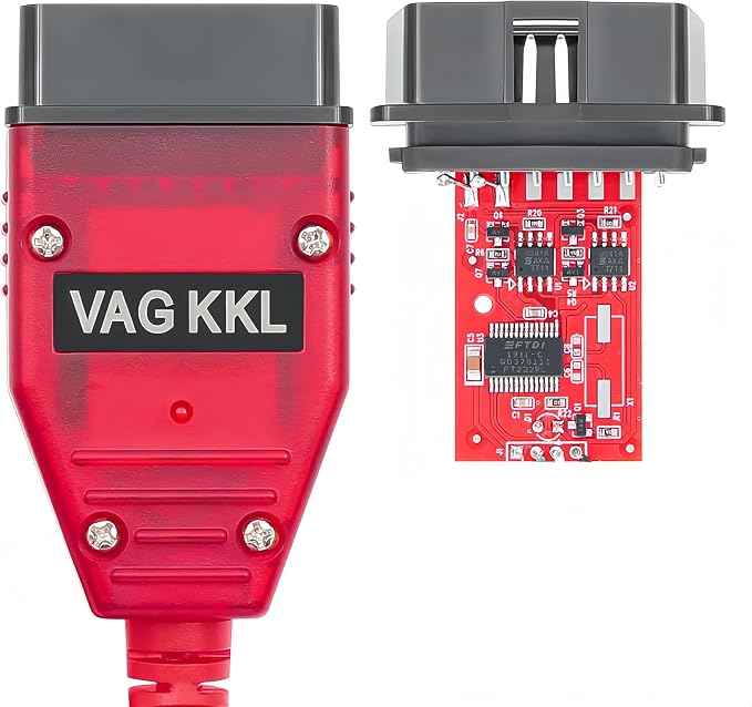 409 OBD2 Diagnostic Cable for VW Audi Skoda and Seat, Built in FT232RL and 2 Real 9241A Chips, Compatible for VAG KKL 409, Driver/APP Must Be Installed