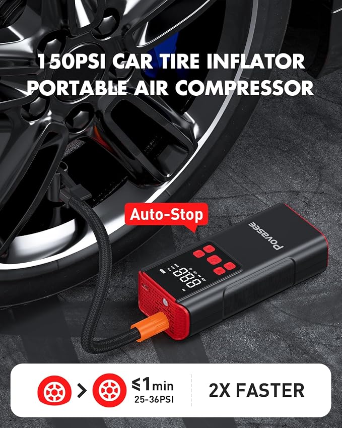 A6 Jump Starter with Air Compressor+A8