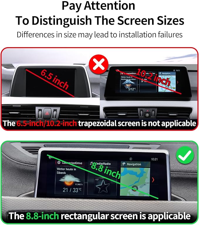 Wireless Charging car Phone Holder for 2016-2022 BMW X1 / 2018-2023 X2 Accessories 8.8-inch Screen Fixed Clip,Non-Obstructing Navigation,MagSafe Compatible, Vibration-Proof, 360° Rotation