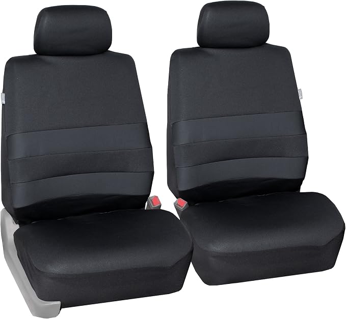 FH Group FB087BLACK115 Universal Fit Premium Neoprene Ultraflex™ Cushion Black Automotive Seat Covers fits most Cars, SUVs, and Trucks (Water Resistant, Airbag and Split Bench Compatible)