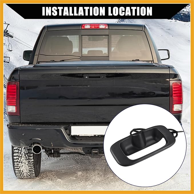 Backup Camera Tailgate Handle for Chevy Silverado 1999-2007 for GMC Sierra 1999-2007 / Rear Tailgate Handle Backup Camera/Durable / 1 Set/Black Replacement