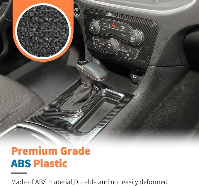 JeCar 12pcs Carbon Fiber Interior Trim Kit Fit for 2015-2023 Dodge Charger Interior Accessories