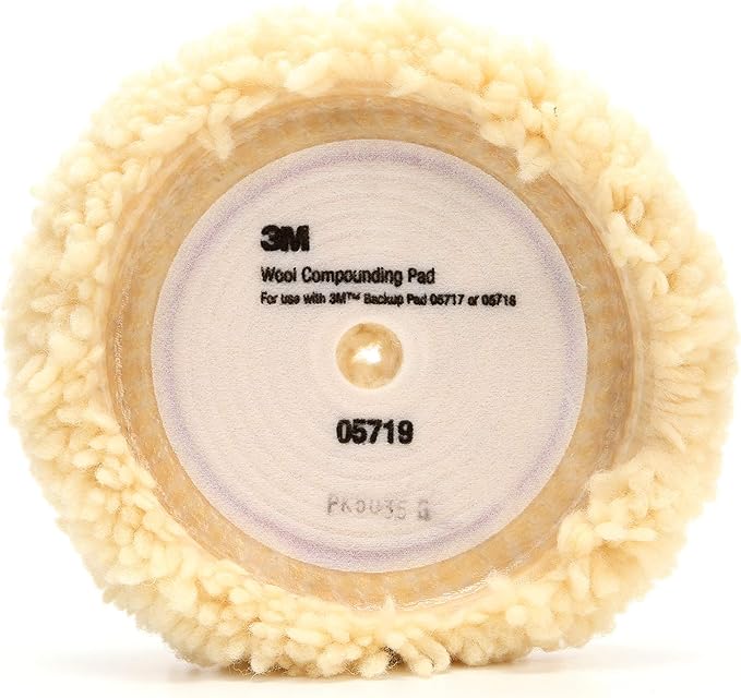 3M Perfect It 05719 Wool Compound Pad, 9 inch, Factory
