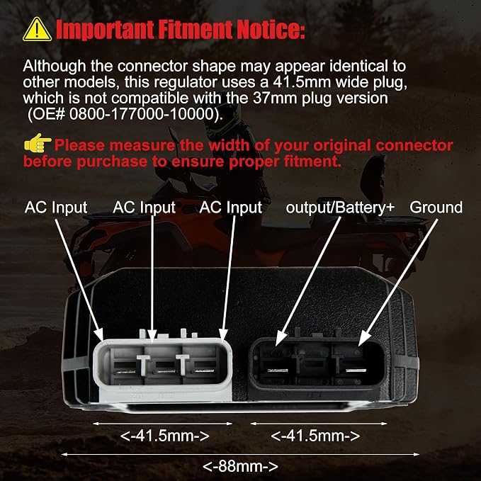 60A 3-Phase 5-Pin MOSFET Voltage Regulator Rectifier | OEM# 0800-177000-30000, Replaced by 9DSV-151000-4000 | For CFMoto CFORCE 600/800/1000, UFORCE 600/1000, ZFORCE 800/950 (2020-now)