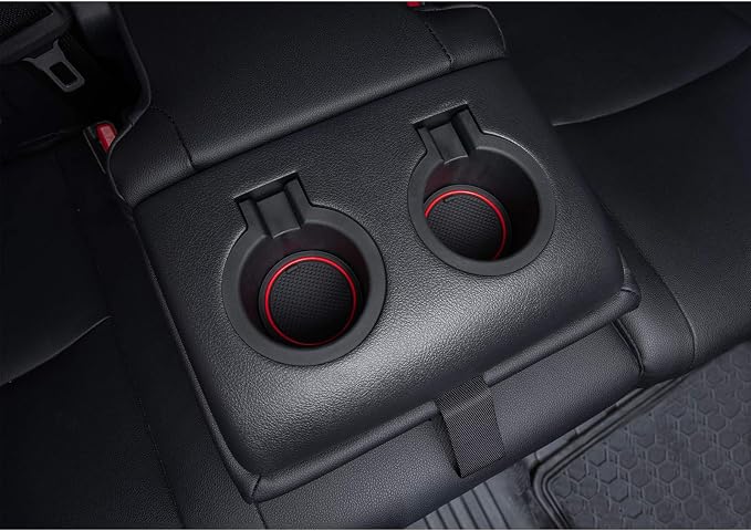 JDMCAR Liner Accessories (Red Trim) and Storage Drawer Compatible with Toyota 4Runner Accessories 2014-2022 2023 2024