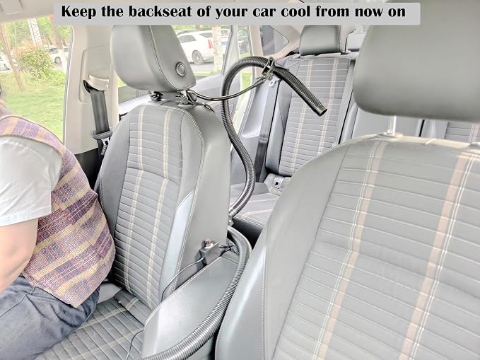 Car AC Vent Extender for Backseat, Universal Air Flow Extension for Most Cars SUVs, Rear Seat Cooling Vent Extension for Kids Pets and Passengers, 78.8 Inch long