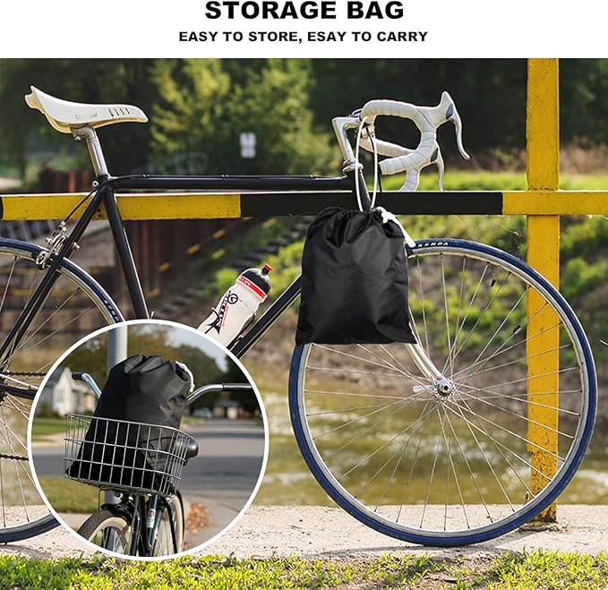 Favoto Bike Cover Outdoor Storage - Waterproof Bicycle Cover for 3 Bikes Sun Rain Dust Wind Proof Heavy Duty with Storage Bag Bike Tarp for Mountain, Road & Electric Bikes