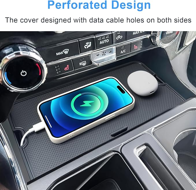 RAVOTOM Center Console Compartment Cover & Glove Box Organizer Compatible with 2022-2026 Ford F150 Accessories STX XL