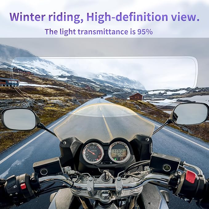 Universal Motorcycle Full Face Helmet Shield Fog Resistant Lens, Clear Visor Insert Anti-Fog Film Waterproof Sticker