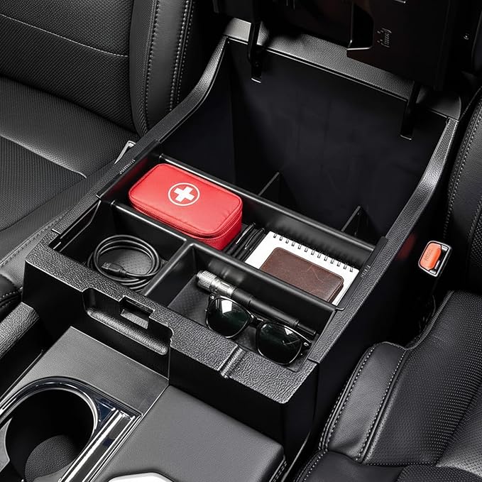 Vehicle OCD - Center Console Organizer Tray for Toyota Tundra (2007-2021) / Toyota Sequoia (2008-2022) - Made in USA - SLX125