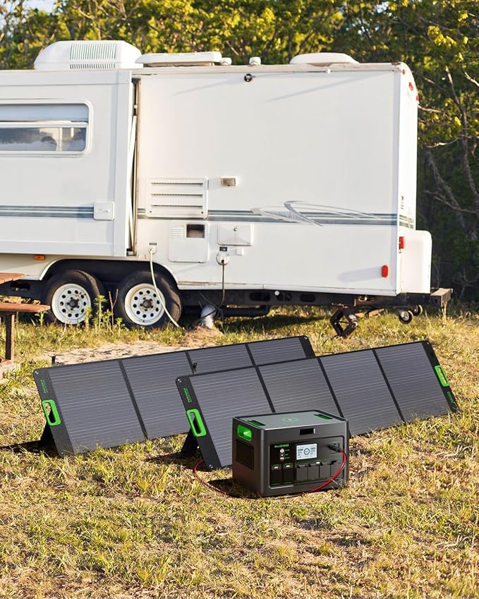 2400W Portable Power Station 1843Wh Solar Generator, Home Battery Backup, LiFePO4 Battery Supply with 12 Outlets(2400W AC Outlets,4800W Peak), USB-C PD100W,2Hrs Fast Charge, RV Travel