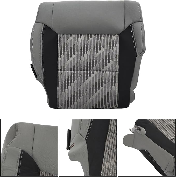 GXYWADY Front Driver Bottom Cloth Seat Cover Gray-Black Replacement for Tundra 2014 2015 2016 2017 2018 2019 2020 2021