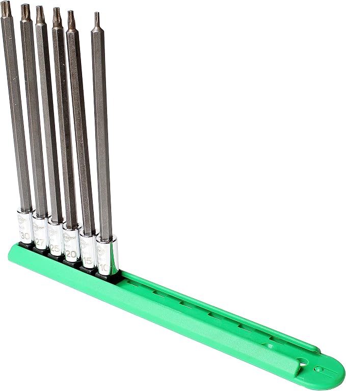 Mayhew Tools 16042 Torx Insert Socket Bit Set, Chrome, 6-Piece Long-Length