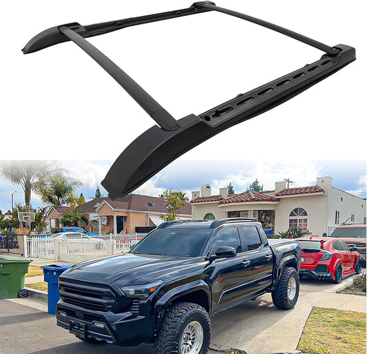 Roof Rack Rails Cross Bars Fit for 2024-2026 Toyota Tacoma Double Cab Aluminum Cargo Bars Cargo Rack Crossbars Luggage Carrier, for Loading Kayak Snowboard Bike Rooftop Accessories