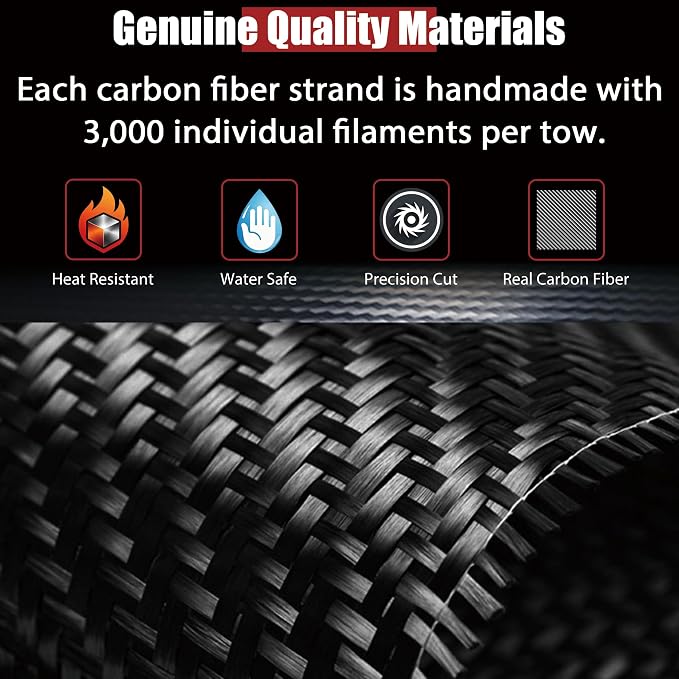 7PCS Real Carbon Fiber Interior Trim Kit Compatible with Ford Mustang 2015-2020, Center Console Navigation CD Panel Cover Decor, 3K Soft Carbon with UV Resin Coating