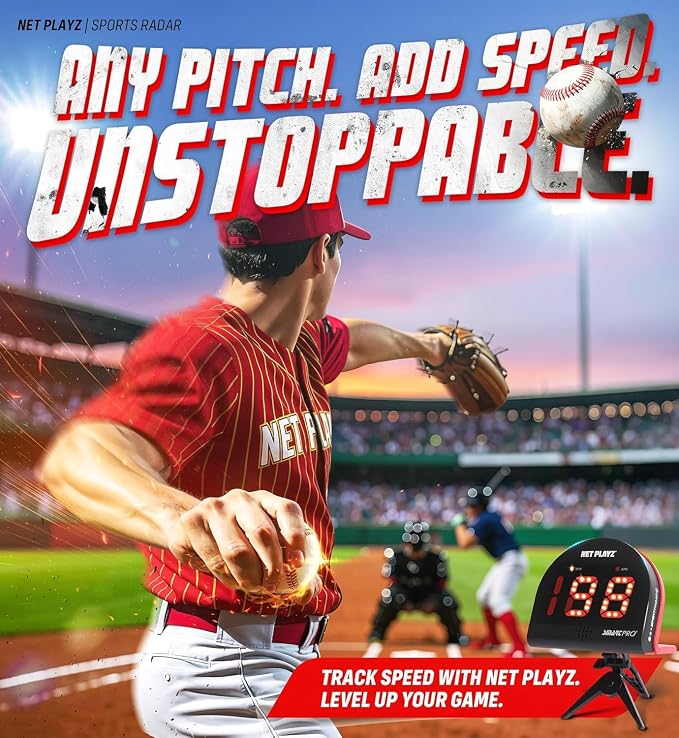 Multi-Sports Personal Speed Radar Detector Gun, Measurement Baseball Pitching, Bat Swinging and Soccer Shooting Speed