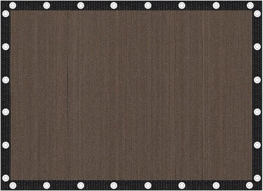 90% Shade Cloth 10×10 FT with Grommets, Outdoor Sun Shade Cloth UV Block Shade Fabric for Patio, Backyards, Carport, Garden, Mocha