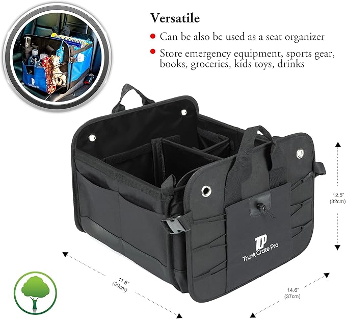TRUNKCRATEPRO Save 13 per cent off bundle 2 regular trunk organizers (black, blue)
