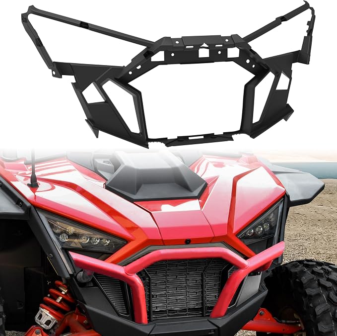 Combined Front Fascia for Polaris RZR PRO XP/XP 4 2020-2024 Accessories, Black PP Front Decoration Frame Combination Trim Panel for 20-24 RZR PRO, Replace #5455177-070