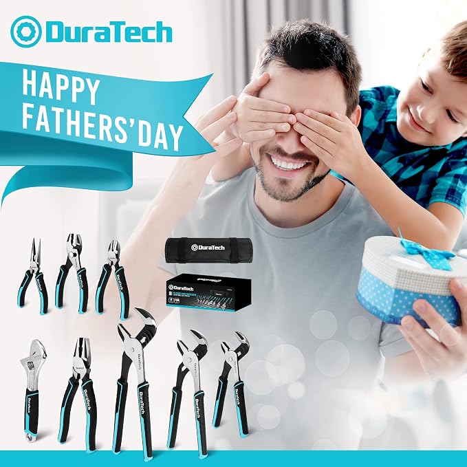 DURATECH 10-Inch Locking Pliers & DURATECH 8-Piece Pliers Set